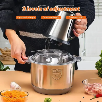 Hachoir à viande électrique 5L en acier inoxydable – Image 4