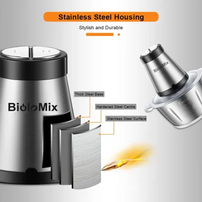 BioloMix-Hachoir à viande électrique en acier inoxydable – Image 21