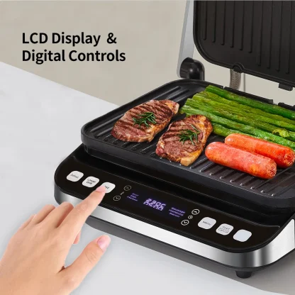 BioloMix 2000W Grill à Contact électrique Grill numérique et presse à Panini – Image 18