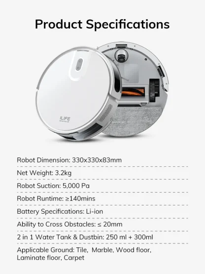 ILIFE-aspirateur robot V20 – Image 26