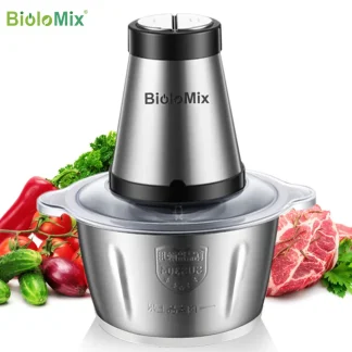 BioloMix-Hachoir à viande électrique en acier inoxydable