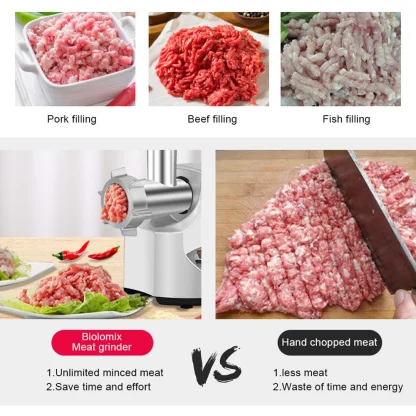 BioloMix robuste 3000W Max puissant hachoir à viande électrique maison – Image 14
