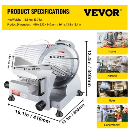 VEVOR Trancheuse Électrique Commerciale 240 W – Image 7