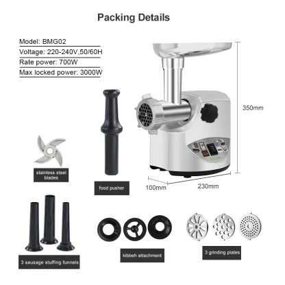 BioloMix robuste 3000W Max puissant hachoir à viande électrique maison – Image 19