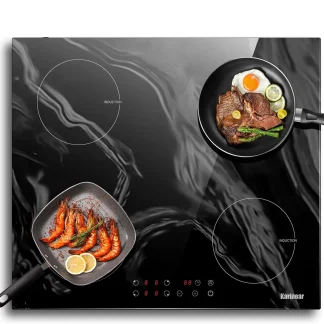 Karinear Plaque Induction 4 Feux Encastrable avec Prise